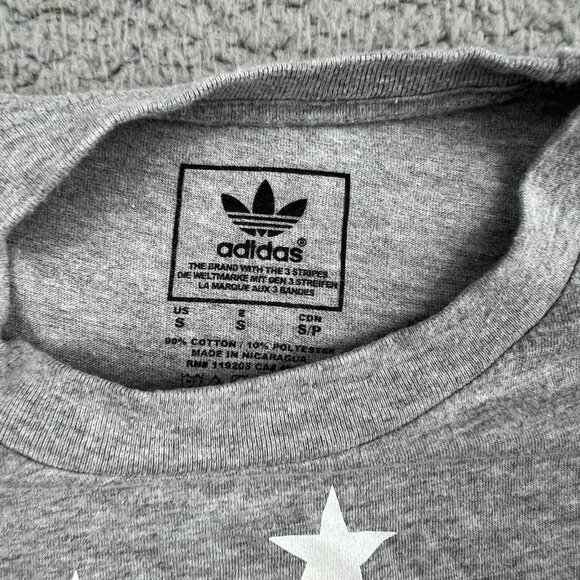 Adidas Originals 1949 Trefoil SS Crewneck T-Shirt Mens Size Small Grey - Picture 3 of 6